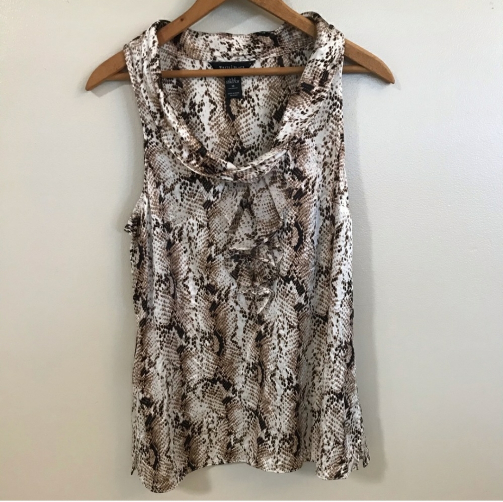 White House Black Market animal print top